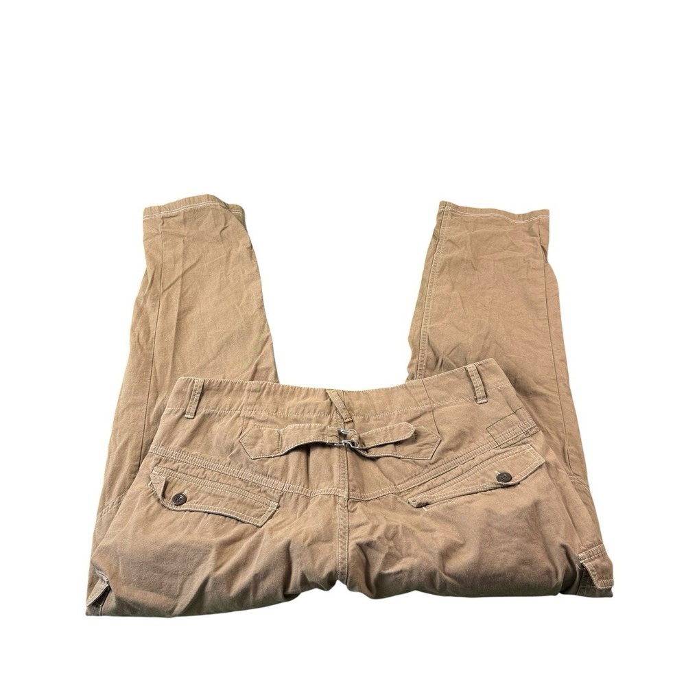 Burkman Bros The Tourist Tan Buckle Back Side Tab Men's Pant Size 32x26